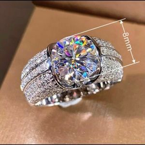 Sterling Silver White Sapphire Ring